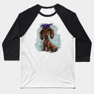 Dachshund - puppy with graduation hat Baseball T-Shirt